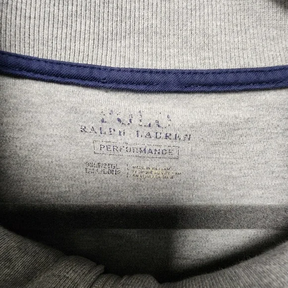Polo Ralph Lauren Performance Track Jacket Mens 3XLT Grey Full Zip‎ Cotton READ - Picture 7 of 12